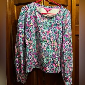 Lilly Pulitzer Kamala Sweatshirt - Low Tide Navy Jewely